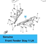 Yamaha YFZ450R 2009-2013 Genuine Front Fender Stay Lh 18P-21513-00-00 Oem. Fixed Price $78.91.