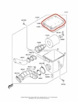 New Oem Kawasaki Air Cleaner Box Upper Cover Lid. Fixed Price $54.95.