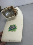 1988 Kawasaki KLF100 Four Wheeler White Plastic Hood, Headlight, And Ignition. Fixed Price $75.00.
