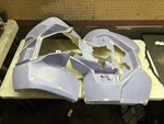 Suzuki Quadsport LT80 White Purple Paint Oem Fenders Plastic With Bracket #4. Fixed Price $50.00.