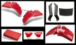 New Honda ATC250ES Big Red Plastic Fender Kit With Front And Rear Mud Flaps. Fixed Price $790.11.