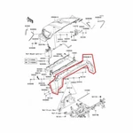 Oem Genuine New Kawasaki Teryx 750 Upper Hood Fender Panel Red. Fixed Price $84.95.