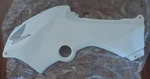 Honda Recon 250 Te, Tm Ross White Left Side Gas Tank Cover, Body Panel. Fixed Price $134.95.