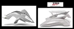 New Yamaha Raptor 700 06-12 White Carbon Fiber Plastic Front And Rear Fender Set. Fixed Price $689.50.