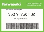 Kawasaki Genuine Flap,fr,lh,f.black 35019-7501-6Z. Fixed Price $25.48.