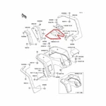 Oem Genuine New Kawasaki Bayou 300 Front Center Fender Panel Red. Fixed Price $44.95.