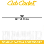 Cub Cadet 751-10435 Insulation Volunteer Wt Tracker Sport Limited Le Fis. Fixed Price $70.69.