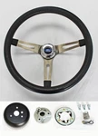 15" Black Stainless Steel Steering Wheel Ford Cap Fits Ididit Flaming Column. Fixed Price $188.89.