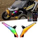Rgb White Front Led Turn Signal Fang Lights Drl For Can-am Maverick 2024-2026. Fixed Price $152.99.