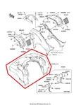 New Oem Kawasaki Brute Force 650 750 4X4I Front Fender Red. Fixed Price $399.95.