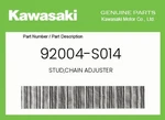 Kawasaki Genuine Stud,chain Adjuster 92004-S014. Fixed Price $8.46.