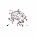 New Oem Honda Fourtrax 420 Rancher Front Fender Red. Fixed Price $504.95.