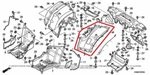 New Oem Honda Fourtrax Rincon 680 Rear Left Fender Camouflage. Fixed Price $354.95.