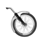 Biker's Choice 21" Outlaw Raw Steel Front Fender 090501. Fixed Price $149.96.