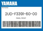 Yamaha Genuine Panel, Front 2UD-F3391-60-00. Fixed Price $39.15.