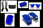New Honda ATC250ES Big Red Plastic Dark Blue Fender Kit Front And Rear Mud Flaps. Fixed Price $790.11.