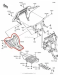 New Oem Kawasaki Brute Force 750 4X4I Front Skid Plate Frame Guard Black. Fixed Price $64.95.