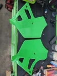 1986 1987 Kawasaki Tecate KXT250 B1 B2 Radiator Shroud Set. Fixed Price $1000.00.