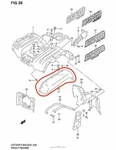 New Oem Suzuki Kingquad 300 Lt-f Front Left Mud Guard Black. Fixed Price $114.95.