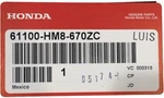Honda Fender 61100-HM8-670ZC New Oem. Fixed Price $183.79.