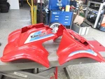 Kawasaki Klf 185 Bayou Front And Rear Fender 35004-1184-6L 1985. Fixed Price $250.00.