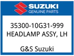 Suzuki Oem Part 35300-10G31-999 Headlamp Assy, Lh. Fixed Price $324.17.