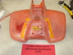 1984 Suzuki LT50 Quadrunner Oem Orange Plastic Front Fender Mud Guard. Fixed Price $98.00.