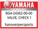 Yamaha Oem Part BG4-24362-00-00 Valve, Check 1. Fixed Price $45.99.