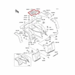 Oem New Kawasaki Bayou 300 4X4 Front Center Hood Fender Panel Green. Fixed Price $49.95.