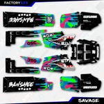 White Cmgk Savage Camo Racing Fender Graphics Kit Fits Yamaha Banshee 350 Twin. Fixed Price $99.99.