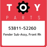 53811-52260 Toyota Fender Sub-assy, Front Rh 5381152260, New Genuine Oem Part. Fixed Price $542.87.