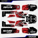 Red Savage Camo Racing Fender Graphics Kit Fits Yamaha Banshee 350 Twin. Fixed Price $99.99.