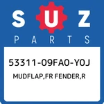 53311-09FA0-Y0J Suzuki Mudflap,fr Fender,r 5331109FA0Y0J, New Genuine Oem Part. Fixed Price $161.88.