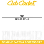 Cub Cadet 503-00149 Left Fender Front Cover Challenger CX750 CX700 CX500 Crew. Fixed Price $50.95.