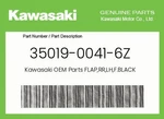 Kawasaki Genuine Flap,rr,lh,f.black 35019-0041-6Z. Fixed Price $34.69.