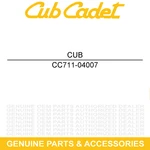 Cub Cadet 711-04007 Clevis Pin .50X2.25 Volunteer Wt Lift Fire Electric Efi. Fixed Price $43.95.