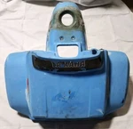 1985 Yamaha Yt 60 4 Zinger Front Fender Blue Plastics Assembly. Fixed Price $180.00.