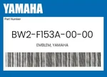 Yamaha Genuine Emblem, BW2-F153A-00-00. Fixed Price $10.05.