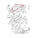 Oem Genuine New Kawasaki Teryx 750 Front Fender Hood Silver. Fixed Price $579.95.