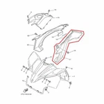 New Oem Yamaha Left Side Cover Panel Fender White. Fixed Price $114.95.