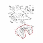 New Oem Kawasaki Brute Force 750 4X4I Eps Front Fender Gray 2012. Fixed Price $624.95.