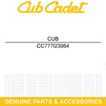 Cub Cadet 777I23064 Label Uv Remove Cover Check Oil Volunteer Wt Tracker Fis Efi. Fixed Price $13.95.