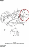New Oem Suzuki Ozark Lt-f 250 Right Side Cover Black. Fixed Price $129.95.