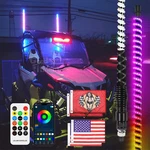 2PC 3FT Cob Spiral Led Whip Light Antenna Remote W/ Flag For Kawasaki Teryx Mule. Fixed Price $105.36.