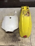 04 Suzuki DRZ110 Oem Front Fender And Number Plate Plastics. Fixed Price $20.00.