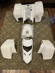 New Nos Oem Yamaha Yfs 200 Blaster White Plastic Front Rear Fenders Tank Cover. Fixed Price $1250.00.