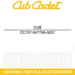 Cub Cadet 707-04779A-0637 Hood Dash Bracket Right Hand Volunteer Wt Tracker Fis. Fixed Price $44.95.