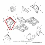 New Oem Polaris Sportsman 850 Xp Eps Right Upper Side Panel Cover Blue Fire. Fixed Price $414.95.