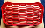 Honda Talon 1000 Red Plastic Mesh Front Main Grille 61450-HL6-AA0ZJ, 2022-2024. Fixed Price $36.95.