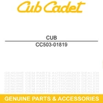 Cub Cadet 503-01819 Fender Rear Left Top Challenger MX750 MX550 Eps 4X4. Fixed Price $52.79.